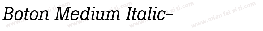 Boton Medium Italic字体转换